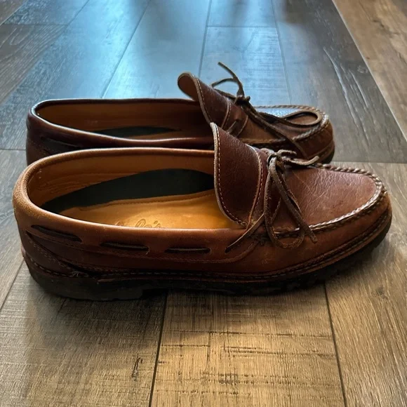 Brown Leather Cabellas Loafers with boho vibe Size 10D Cabela main image 2